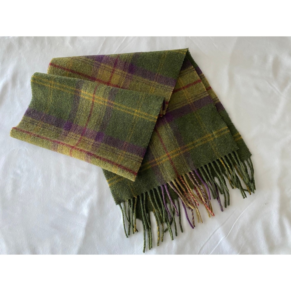 Blarney Woollen Mills Unisex 100% Lambswool Scarf OS Plaid Academic Heritage